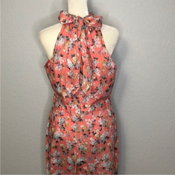 J Crew LIBERTY JOSEPHINE FLORAL HIGH NECK JUMPSUIT CORAL MULTI Sz 4 NEW - Picture 4 of 11